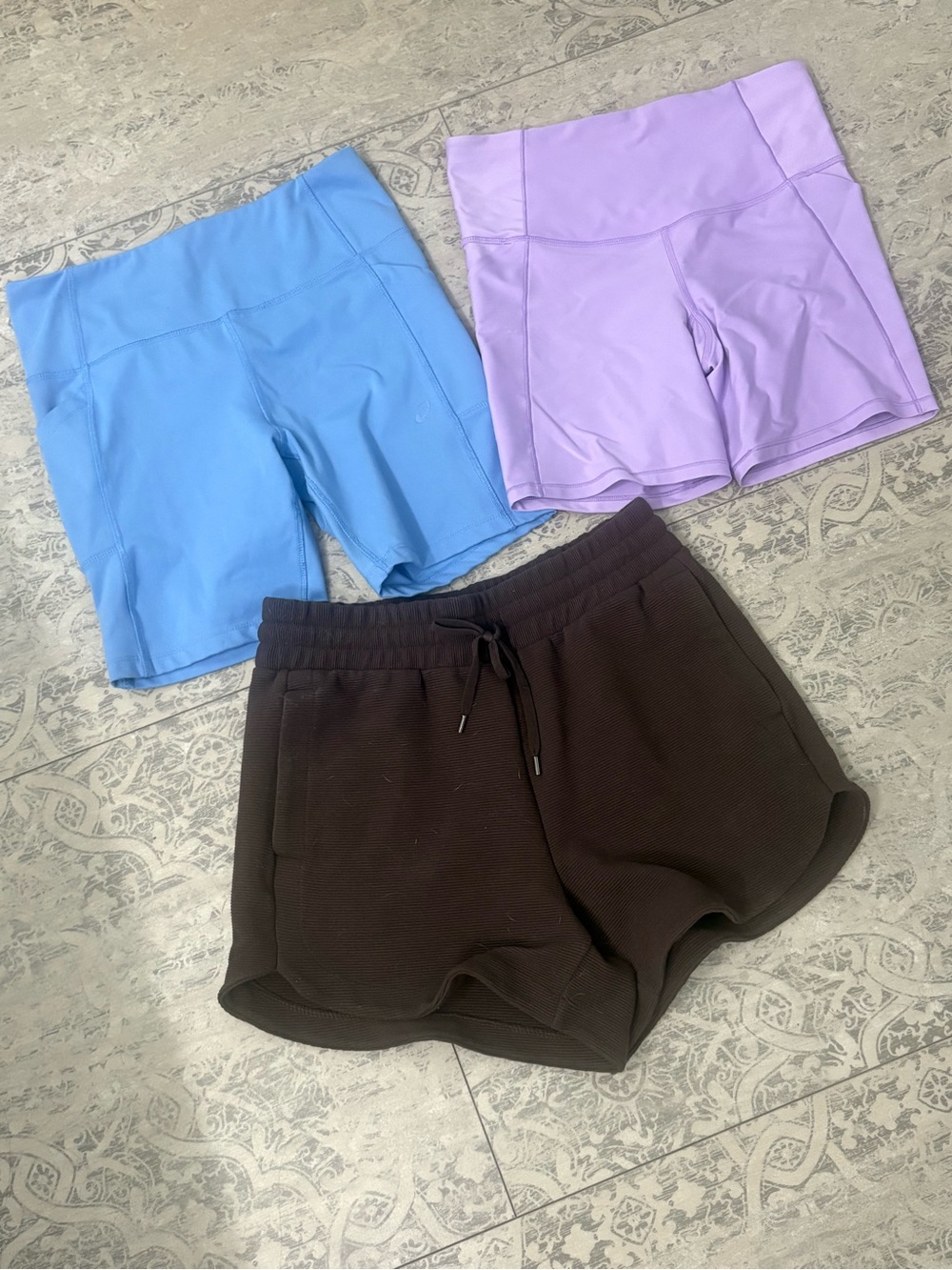 BUNDLE | 3 Pairs Womens Athletic Shorts | Biker & Scuba Knit | S/M - Picture 2 of 6